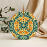 The Marigold Medallion — Ceramic Ornament | Poppy + Pacific | California
