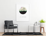 Clinton, New York | Landmark | Art Print