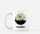 Columbia South Carolina map and skyline mug