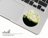 Corinth Vermont map and skyline sticker