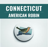 Connecticut State Bird | Flora & Fauna Coaster Set