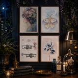 Blooming Trumpet — Vintage Patent-Style Music Print