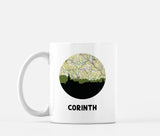 Corinth Vermont map and skyline mug
