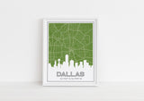 Dallas, Texas | Grid | Unframed Art Print