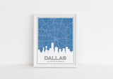 Dallas, Texas | Grid | Unframed Art Print