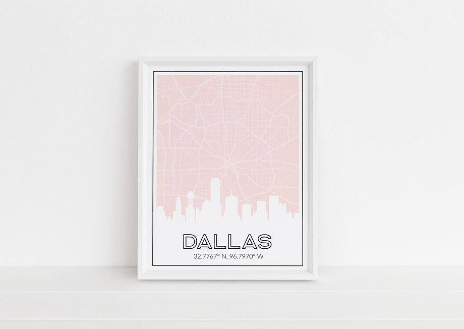 Dallas, Texas | Grid | Framed Art Print