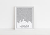 Dallas, Texas | Grid | Unframed Art Print