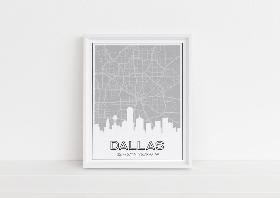 Dallas, Texas | Grid | Framed Art Print