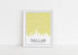 Dallas, Texas | Grid | Unframed Art Print