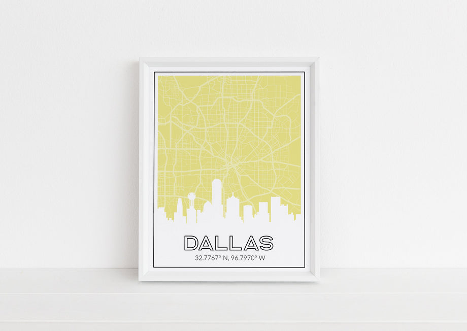 Dallas, Texas | Grid | Framed Art Print