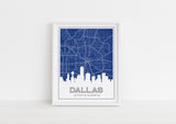Dallas, Texas | Grid | Unframed Art Print