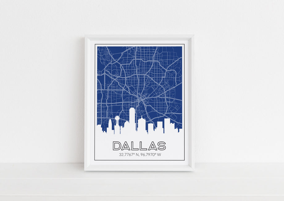 Dallas, Texas | Grid | Framed Art Print