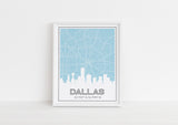Dallas, Texas | Grid | Unframed Art Print