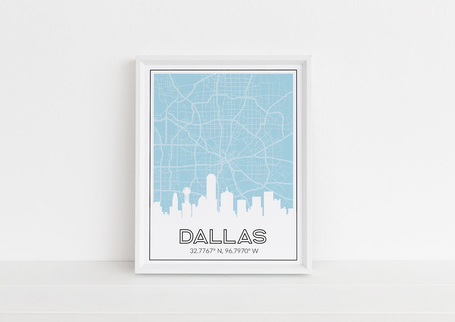 Dallas, Texas | Grid | Framed Art Print