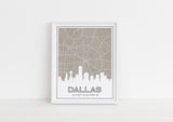 Dallas, Texas | Grid | Unframed Art Print