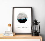 Davenport, Iowa | Landmark | Art Print