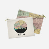 Dayton Ohio map and skyline pouch