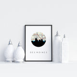 Des Moines, Iowa | Landmark | Art Print