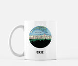 Erie Pennsylvania map and skyline mug