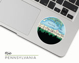Erie Pennsylvania map and skyline sticker