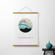 Fairbanks, Alaska | Skyline | Art Print
