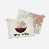 Fayetteville Arkansas map and skyline pouch
