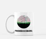 Fredericksburg Virginia map and skyline mug