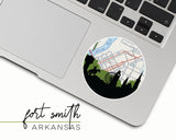 Fort Smith Arkansas map and skyline sticker