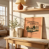 Clean Rooms, Cool Nights — Peach Hollow Motel Art Print