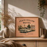 Clean Rooms, Cool Nights — Peach Hollow Motel Art Print