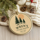 Wren's Filling Station Ornament — Est. 1957 — Georgia Porch + Peach Collection