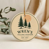 Wren's Filling Station Ornament — Est. 1957 — Georgia Porch + Peach Collection