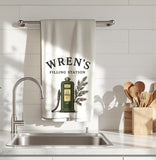 Wren's Filling Station Tea Towel — Georgia Porch + Peach Collection