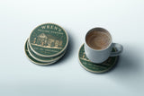 Wren's Filling Station Coaster Set — Gas, Oil & Good People — Georgia Porch + Peach Collection