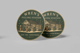 Wren's Filling Station Coaster Set — Gas, Oil & Good People — Georgia Porch + Peach Collection