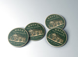Wren's Filling Station Coaster Set — Gas, Oil & Good People — Georgia Porch + Peach Collection