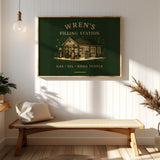 Gas, Oil & Good People — Wren's Filling Station Art Print
