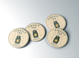 Firefly Inn Coaster Set — Lights Out, Memories On — Georgia Porch + Peach Collection