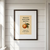 Check In, Slow Down — Peach Hollow Motel Art Print