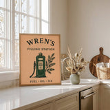 Fuel, Oil & Ice — Wren's Filling Station Art Print