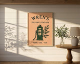 Fuel, Oil & Ice — Wren's Filling Station Art Print