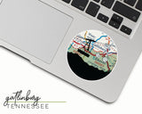 Gatlinburg Tennessee map and skyline sticker