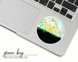 Green Bay Wisconsin map and skyline sticker