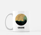 Greene New York map and skyline mug