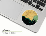 Greene New York map and skyline sticker