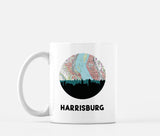 Harrisburg Pennsylvania map and skyline mug