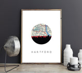Hartford, Connecticut | Landmark | Framed Art Print