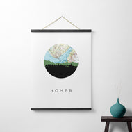 Homer, Alaska | Skyline | Art Print