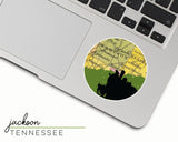 Jackson Tennessee map and skyline sticker