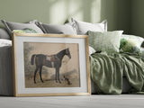 Vintage Horse + Dog — Kentucky Portrait Print